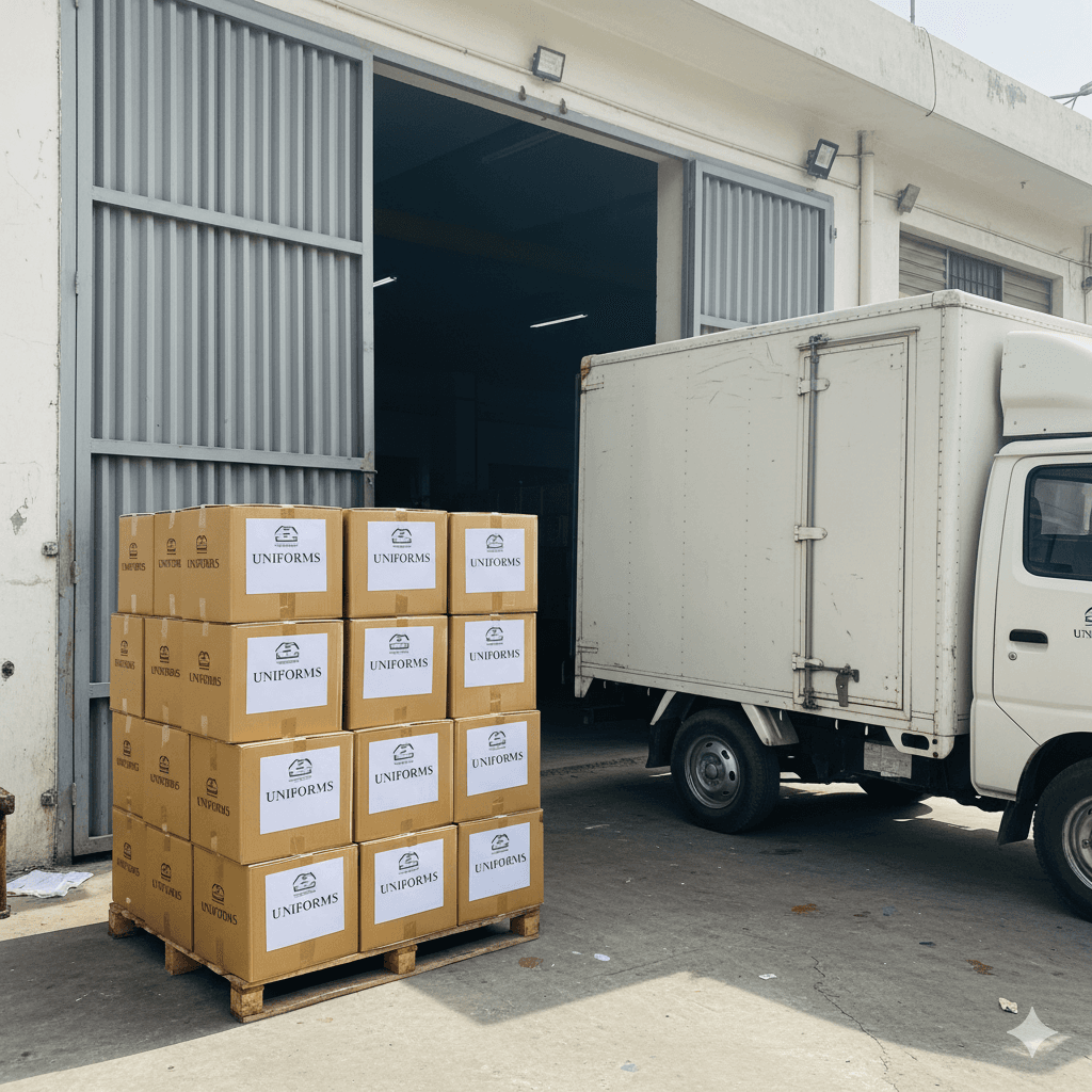 Packaging and distribution area at KBwear
