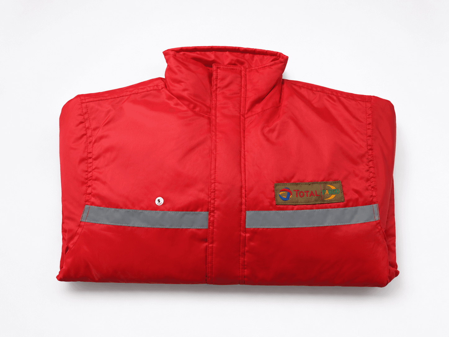 TOTAL PARCO forecourt attendant padded jacket, folded presentation, by KBwear