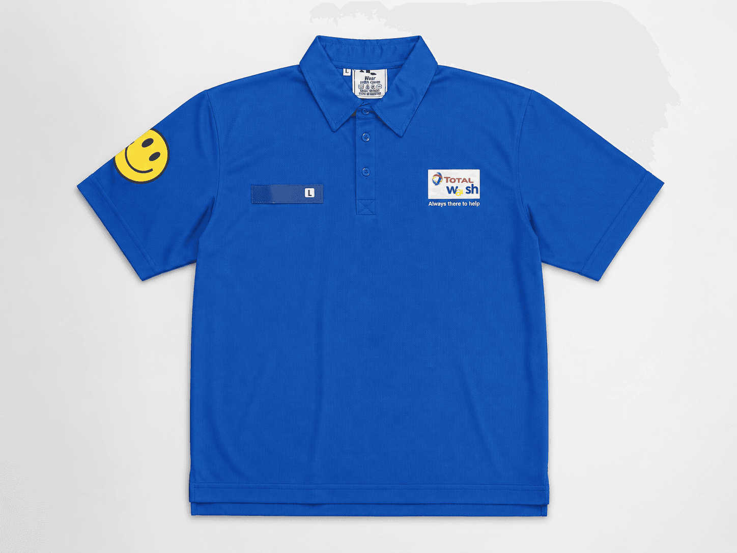 TOTAL Wash car-wash attendant polo shirt, front, by KBwear