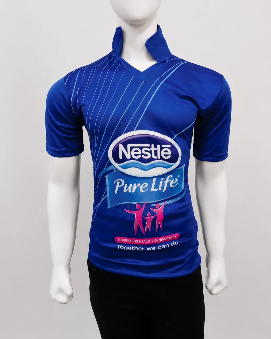 Nestlé Pure Life royal blue full-sublimation promotional shirt, by KBwear