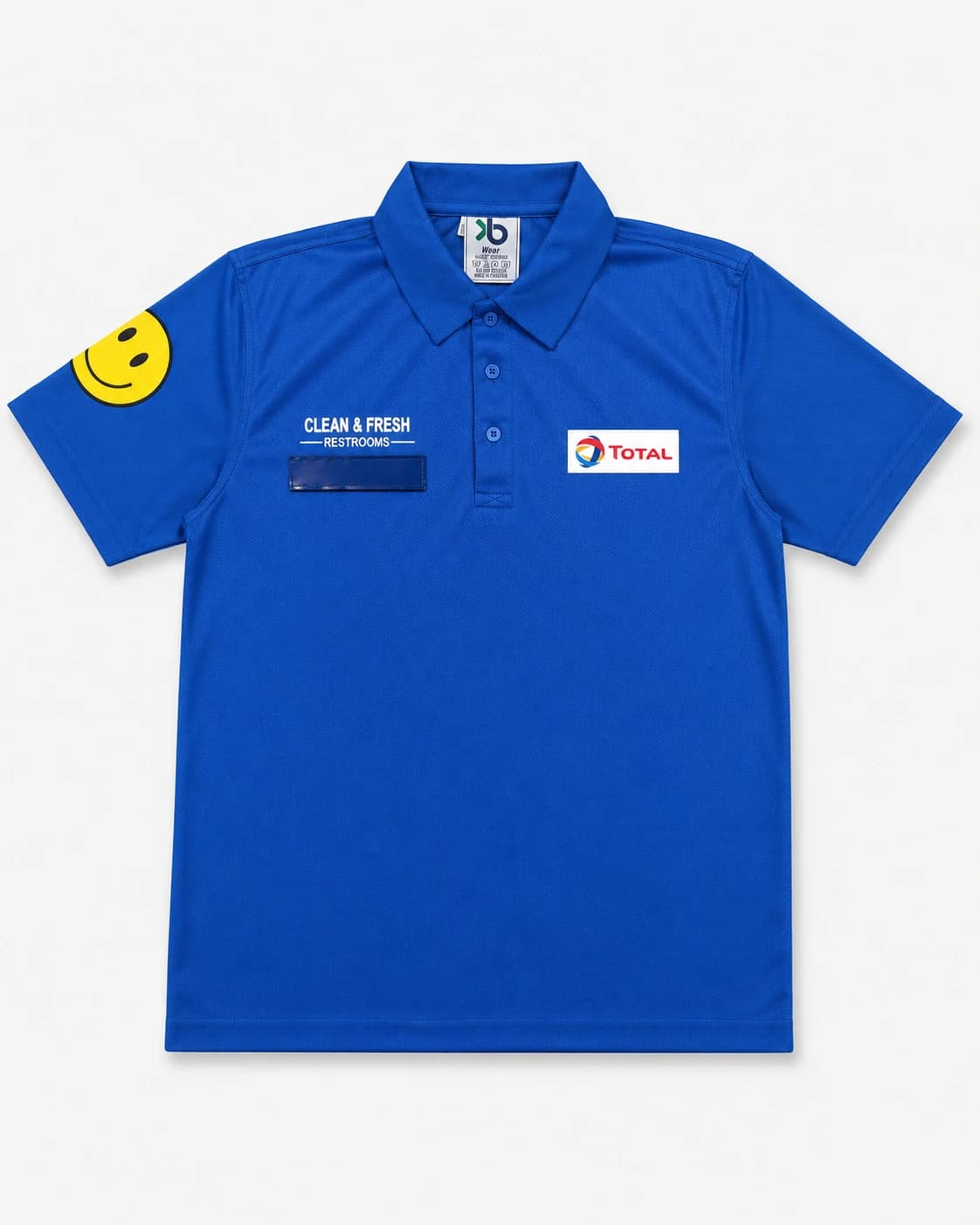 TOTAL PARCO Clean & Fresh restroom attendant polo shirt, front, manufactured by KBwear