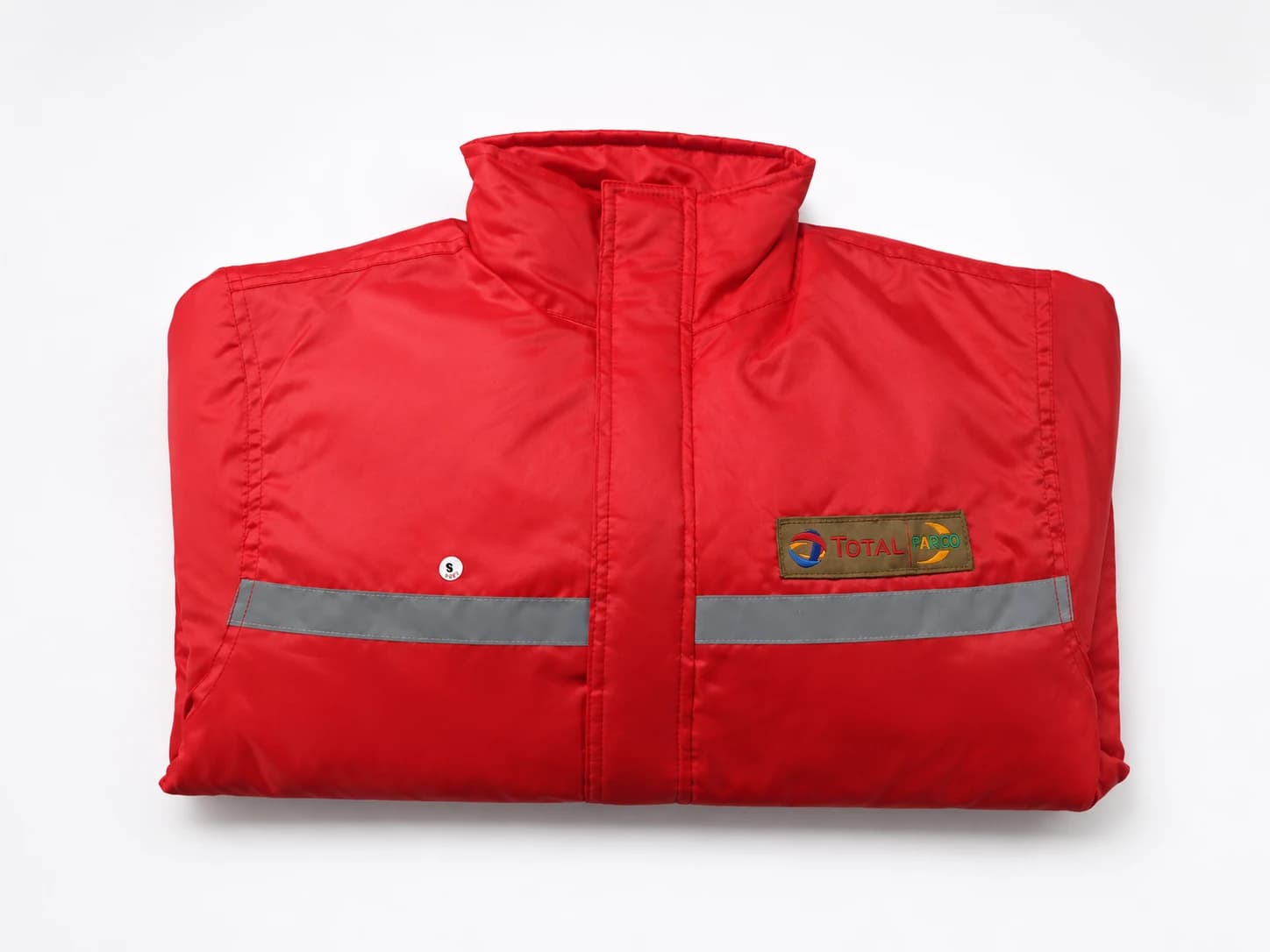 TOTAL PARCO forecourt attendant padded jacket, folded presentation, by KBwear