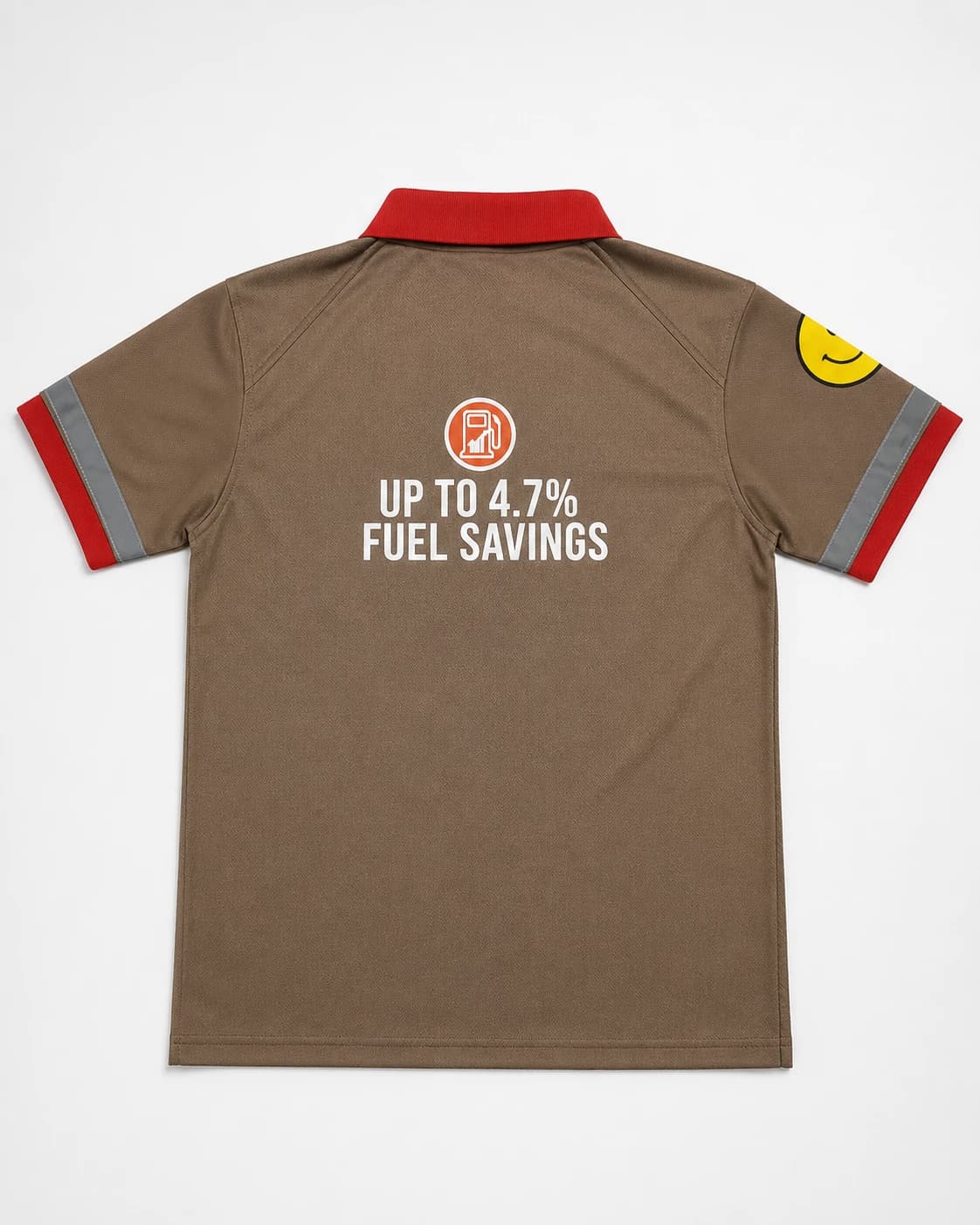 TOTAL PARCO Excellium forecourt polo shirt back print 'Up to 4.7% fuel savings' by KBwear