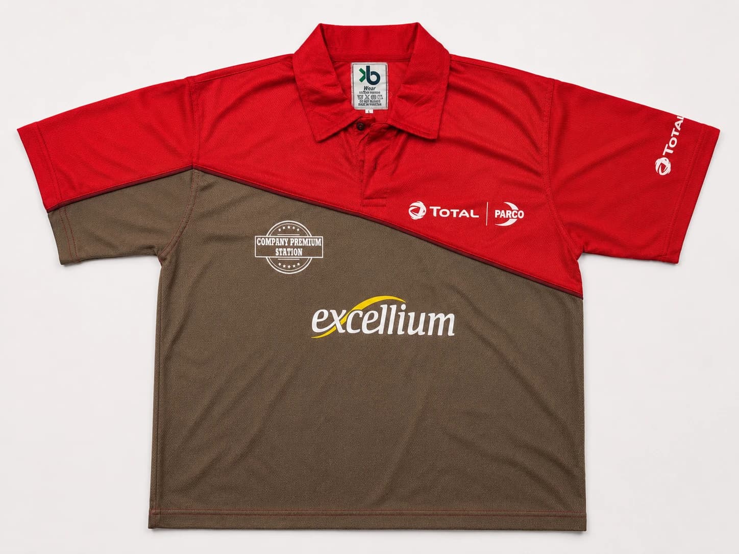 TOTAL PARCO Premium Station attendant polo shirt, front, by KBwear