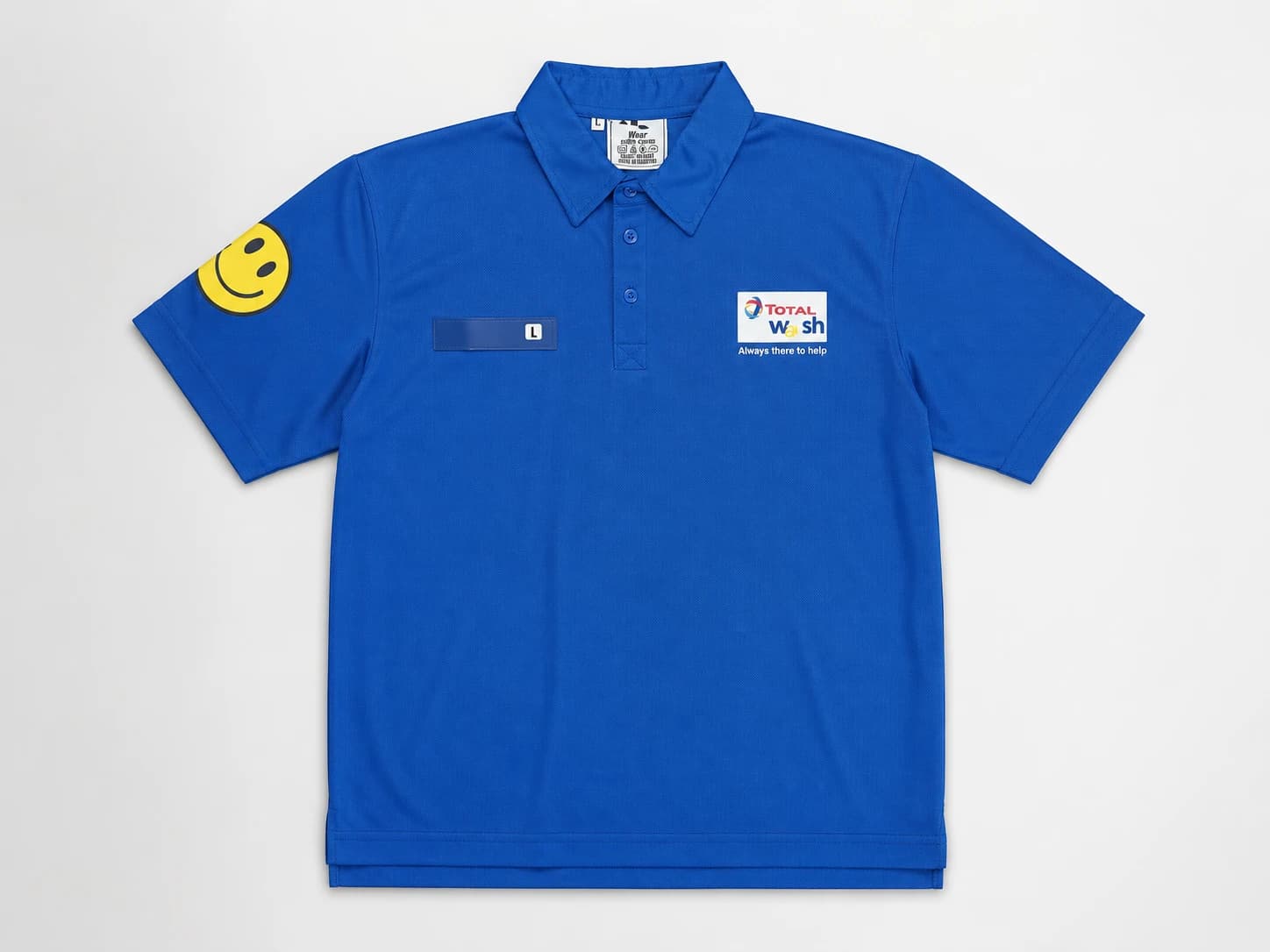 TOTAL Wash car-wash attendant polo shirt, front, by KBwear